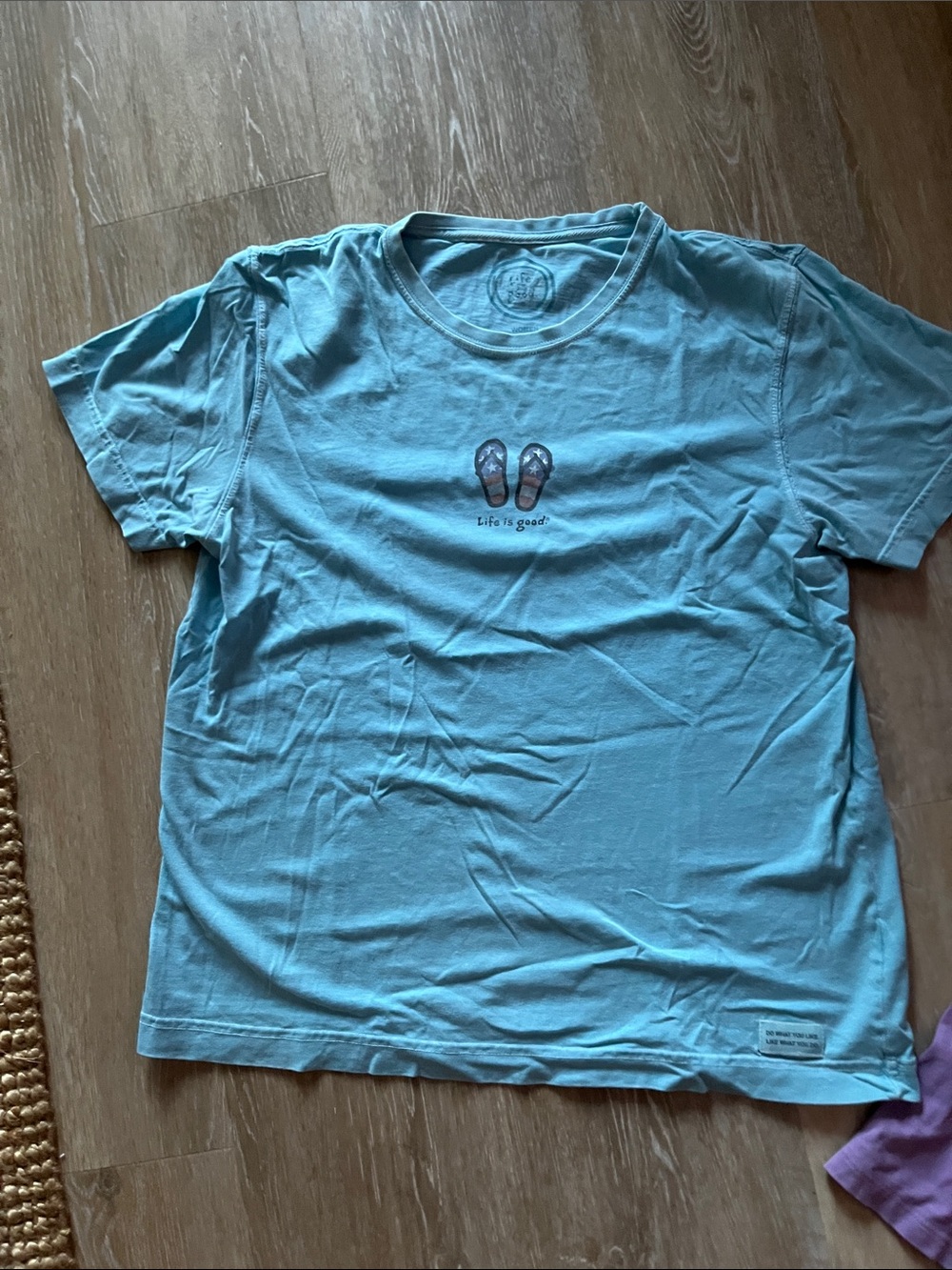 Life is Good T-shirt Blue & Lavender - Picture 4 of 9